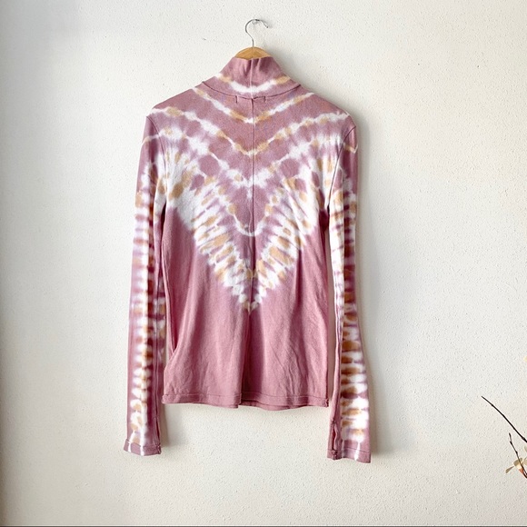 Free People Psychedelic tie dye turtleneck top - Picture 3 of 3